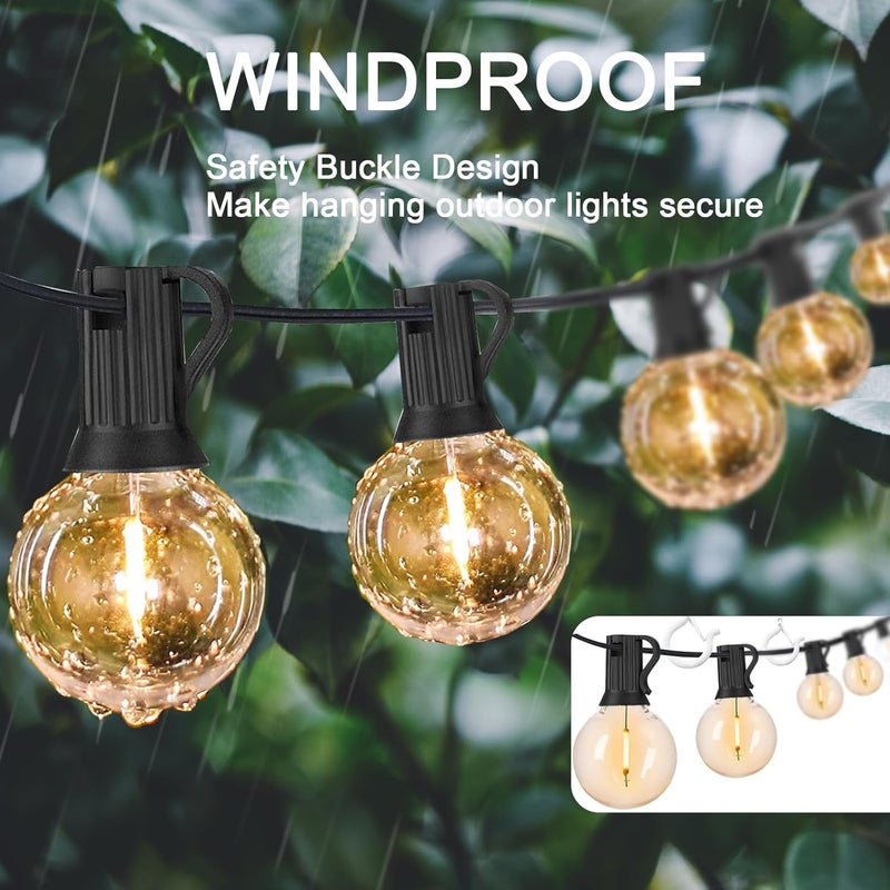 ADIIL 20 PCS Q Hanger Hooks with Safety Buckle, Windproof Screw Hooks for Hanging Outdoor String Lights, Plants, Christmas & Patio Lights, 2.2 Inches, White - Image 3
