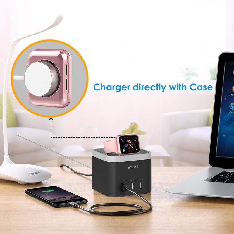 Simpeak 5PACK Soft Back Case Compatible with Apple Watch Series 9 8 7 41mm 45mm Series 6 SE 5 440mm 44mm Series 3 2 38mm 42mmClearBlackPinkRose GoldSilver No Screen 40mm - Image 3