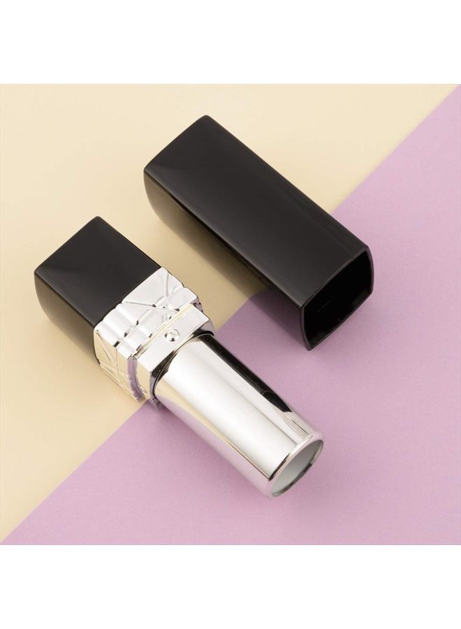 Allwon 10Pcs Black Empty Lipstick Tubes DIY Lip Balm Container (Rectangle Tube) - Image 4