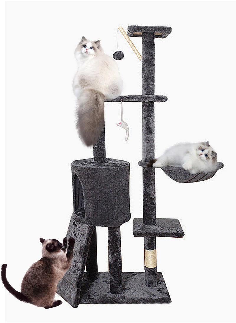 Cat Tree Tower Large Cat Jumping Platform Sisal Cat Column Cat Rack Multi-Level Cat Condo with Scratching Posts - pzsku/Z110A99EF5EB2664765FCZ/45/_/1739862248/7b15dd28-8b8c-4624-9823-21571ca0f128