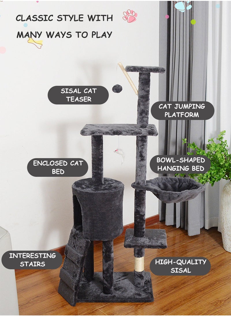 Cat Tree Tower Large Cat Jumping Platform Sisal Cat Column Cat Rack Multi-Level Cat Condo with Scratching Posts - pzsku/Z110A99EF5EB2664765FCZ/45/_/1739862262/6289c2df-35bc-4e54-95e2-cb967def6865