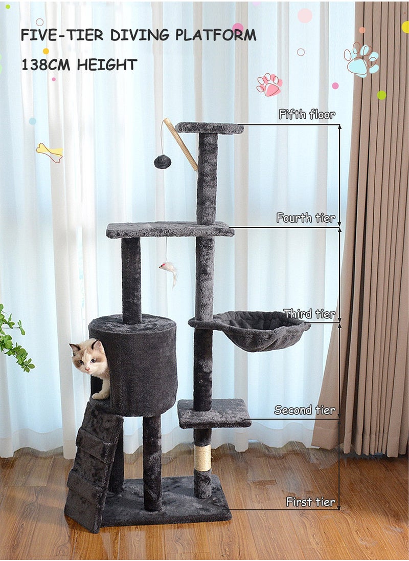 Cat Tree Tower Large Cat Jumping Platform Sisal Cat Column Cat Rack Multi-Level Cat Condo with Scratching Posts - pzsku/Z110A99EF5EB2664765FCZ/45/_/1739862272/f150ee7d-5269-48f2-a2b1-4c1641835003