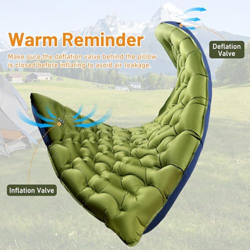 KASBAH Double Inflatable Camping Sleeping Pad,Thick 6 inch 2 Person Ultralight Sleeping Mat with Built-in Foot Pump and Pillow,Camping Essentials for Hiking,Backpacking,Traveling, Tent - Image 3