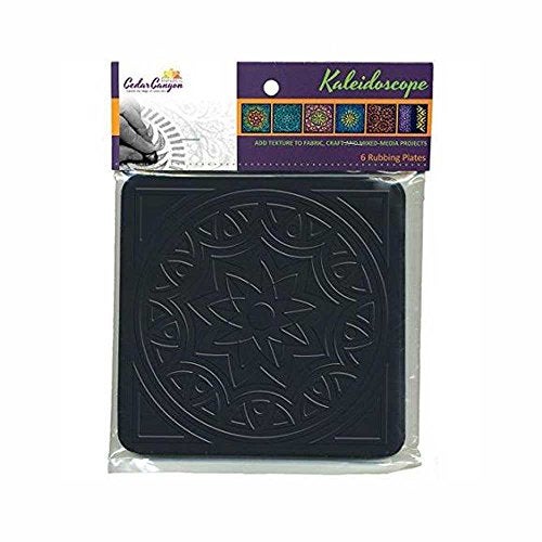Cedar Canyon Textiles Artist's Paintstiks Rubbing Plates, 7.125 by 7.125-Inch, Kaleidoscope, 6-Pack - Image 4