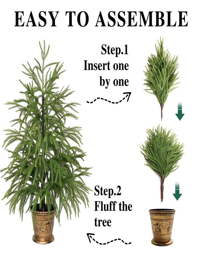 XmasExp 2.5ft Norfolk Pine Tree Artificial Faux Potted Real Touch Christmas Tree for Front Porch Indoor Outdoor Decor (Green) - Image 3