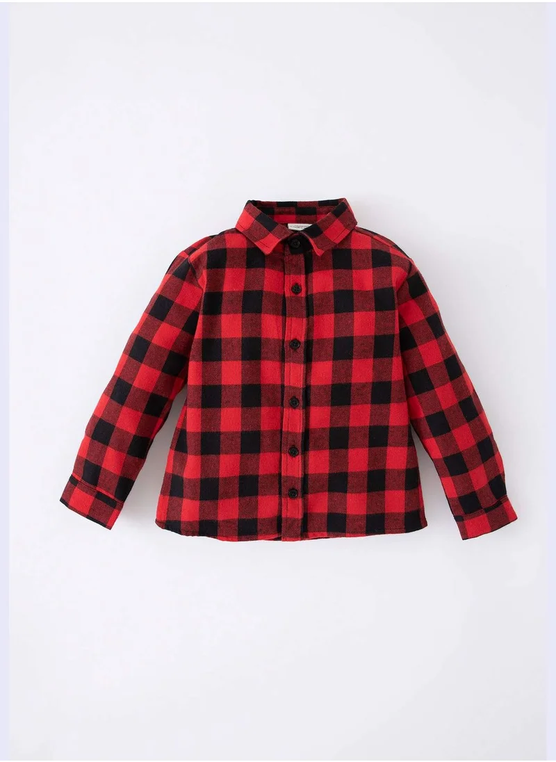 DeFacto New Year BabyBoy Shirt Neck Woven Long Sleeve Shirt