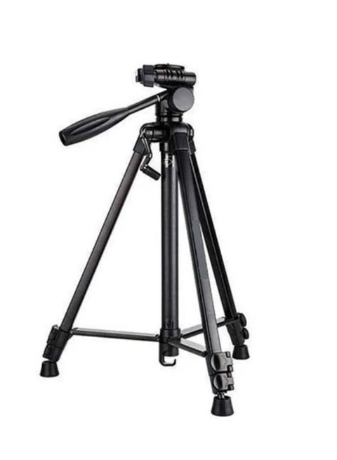 Yunfeng 3388 DSLR Camera Tripod with Mobile Clip Holder, 2-Section Lever-Lock Legs for Easy Height adjustments for Camera and Smartphones.