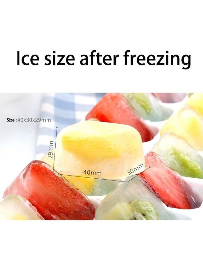 Ant - Durable Food-Grade Safety Ice Cubes Trays with Lid, Reusable Silicone 14-Ice Cube Molds with Spill-Resistant Removable Lid for Any Drink & DIY (Pink) - Image 1