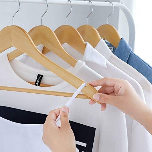 Evolluxi Lotus Wooden Hangers, Solid Wood Shirt Hangers,Dress Coat Jacket Clothes Hangers,with Extra Smooth Finish, 360 Degree Swivel Hook(Retro) (Beige, 30) - Image 5