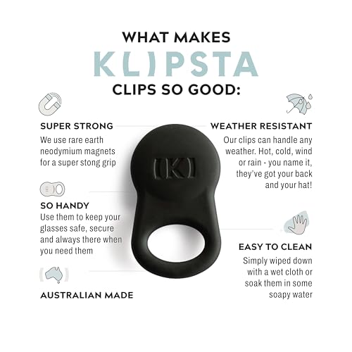 KLIPSTA SPEX Glasses Clips (Black 2-pack) - Magnetic Glasses Holder for Clothes. Eyewear Strap Alternative, ID Badge Holder. - Image 5