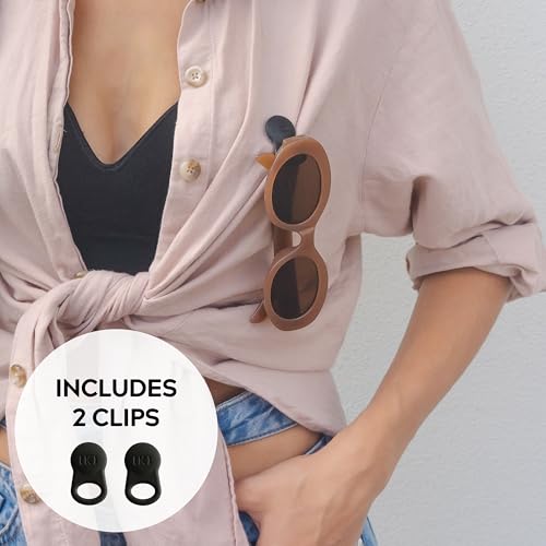 KLIPSTA SPEX Glasses Clips (Black 2-pack) - Magnetic Glasses Holder for Clothes. Eyewear Strap Alternative, ID Badge Holder. - Image 2