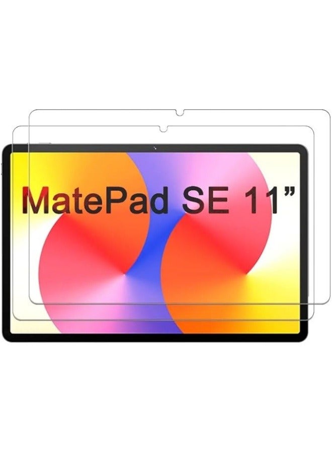 【2 Pack】 Screen Protector Compatible with Huawei MatePad SE 11 inch 2024 Tempered Glass, 9H Hardness Anti-Scratch Anti-Fingerprint HD Transparent - Image 1
