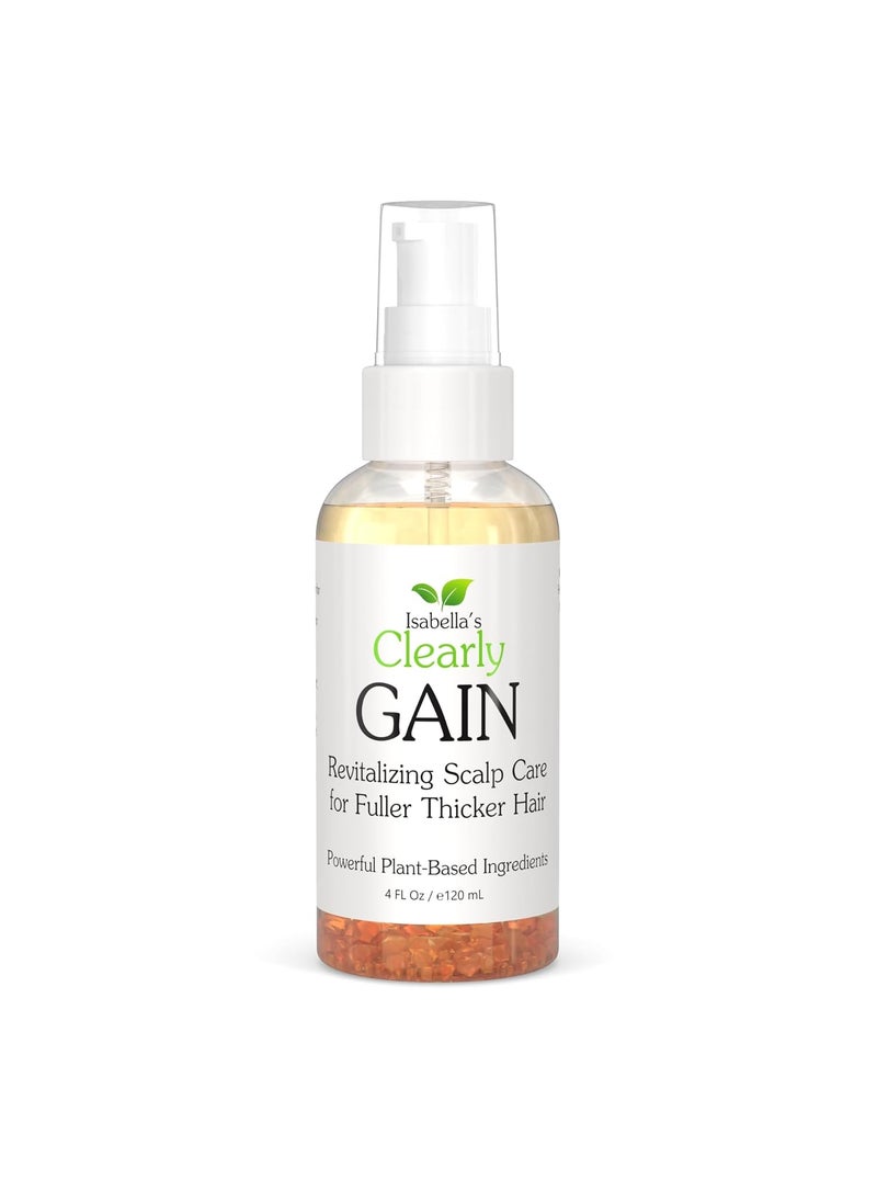 Isabella's Clearly - Clearly GAIN, Hair Growth Oil and Thickening Scalp Treatment for Men and Women | Natural Herbal Serum with Castor, Jojoba, Clary Sage, Rosemary, Nettle for Hair Loss, Alopecia, Thinning Hair - Image 1
