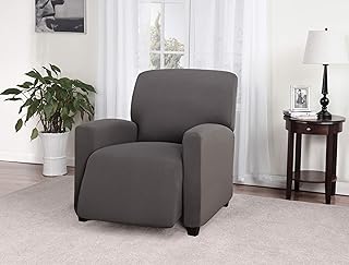 Madison Madison Grey Jersey Stretch Large Recliner Slipcover  - Image 1