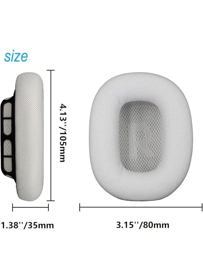 erorex - Pro M Ear Cushion Cover Compatible With Airpods Max Headphones Replacement Fabric Ear Pad Covers With Memory Foam And Magnet Light Gray - Image 1