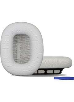 Pro M Ear Cushion Cover Compatible With Airpods Max Headphones Replacement Fabric Ear Pad Covers With Memory Foam And Magnet Light Gray