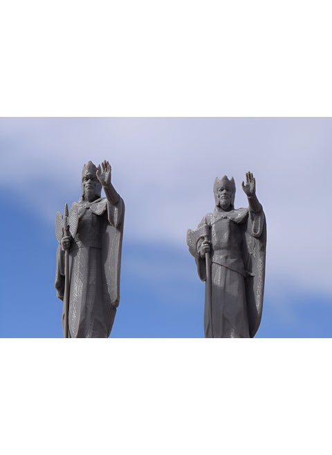 Argonath Version 2 Figure Lord of the Rings Lotr Right Left Set 15 cm Gray