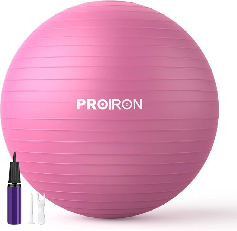 PROIRON Yoga Ball Anti-Burst Exercise Ball Chair with Quick Pump Slip Resistant Gym Ball Supports 500KG Balance Ball for Pilates Yoga Birthing Pregnancy Stability Gym Workout Training - Image 1