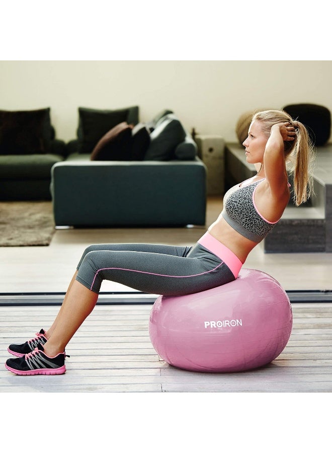 PROIRON Yoga Ball Anti-Burst Exercise Ball Chair with Quick Pump Slip Resistant Gym Ball Supports 500KG Balance Ball for Pilates Yoga Birthing Pregnancy Stability Gym Workout Training - Image 2