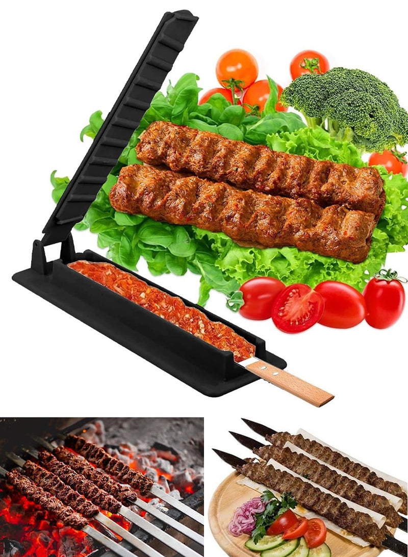 ISHWAZ Kebab Maker Portable and Multipurpose Single Row Kebab Stick Press BBQ Grill Tool - Image 1