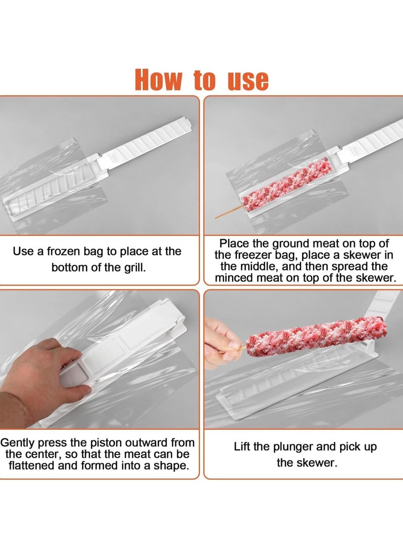 ISHWAZ Kebab Maker Portable and Multipurpose Single Row Kebab Stick Press BBQ Grill Tool - Image 4