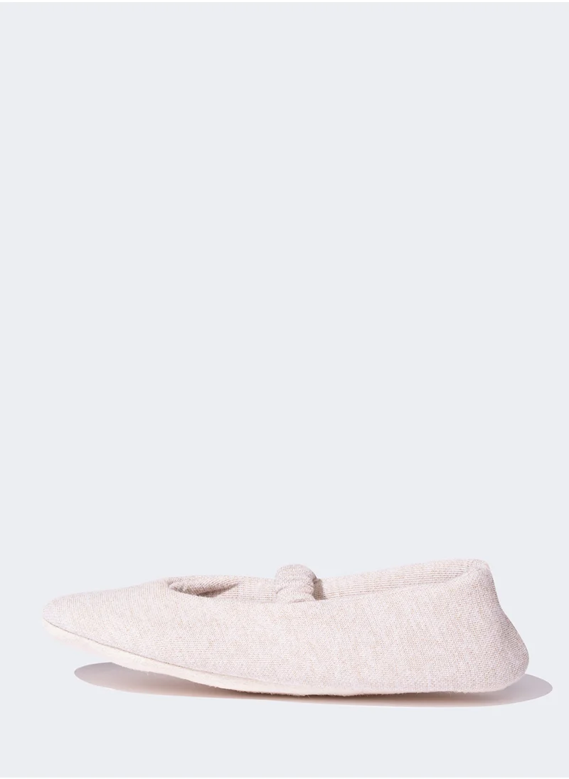 ديفاكتو Ballet Flat-Look Flat Sole Slippers