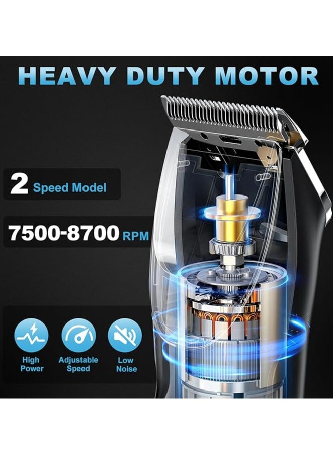 عام جهاز قص شعر للذقن للرجال، مجموعة 6 في 1 للقص اللاسلكي مع صندوق تخزين، مجموعة العناية بالجسم للرجال مقاومة للماء IPX6، حلاقة كهربائية للوجه والأذن والأنف والجسم، شحن USB، عرض LED - Image 4