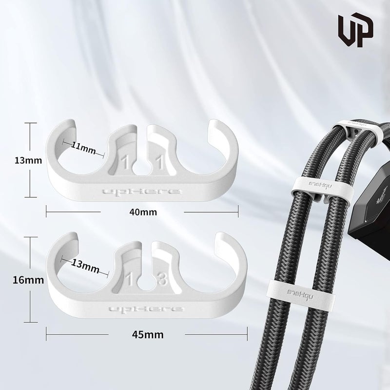 upHere CPU Liquid Coolers Tube Combs 8 Pieces Set =4 Pieces for Tube Diameter Up to 11 mm （0.43in）/4 Pieces for Tube Diameter Up to 13 mm （0.51in） White-CM408 - Image 3