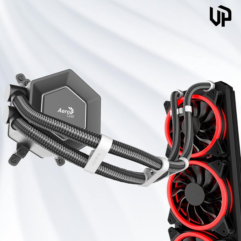 upHere CPU Liquid Coolers Tube Combs 8 Pieces Set =4 Pieces for Tube Diameter Up to 11 mm （0.43in）/4 Pieces for Tube Diameter Up to 13 mm （0.51in） White-CM408 - Image 4