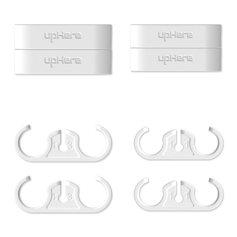 upHere CPU Liquid Coolers Tube Combs 8 Pieces Set =4 Pieces for Tube Diameter Up to 11 mm （0.43in）/4 Pieces for Tube Diameter Up to 13 mm （0.51in） White-CM408 - Image 1