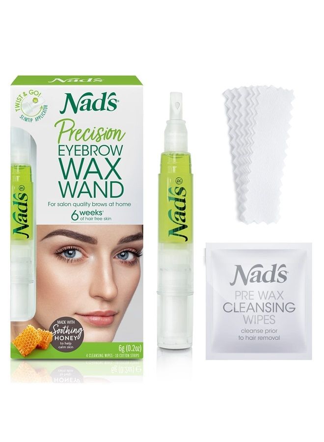 Nad's طقم شمع تشكيل الحواجب لإزالة شعر الوجه في المناطق الحساسة مع شرائح قطنية، مناديل تنظيف، 0.2 أونصة (عبوة من 1) - Image 1