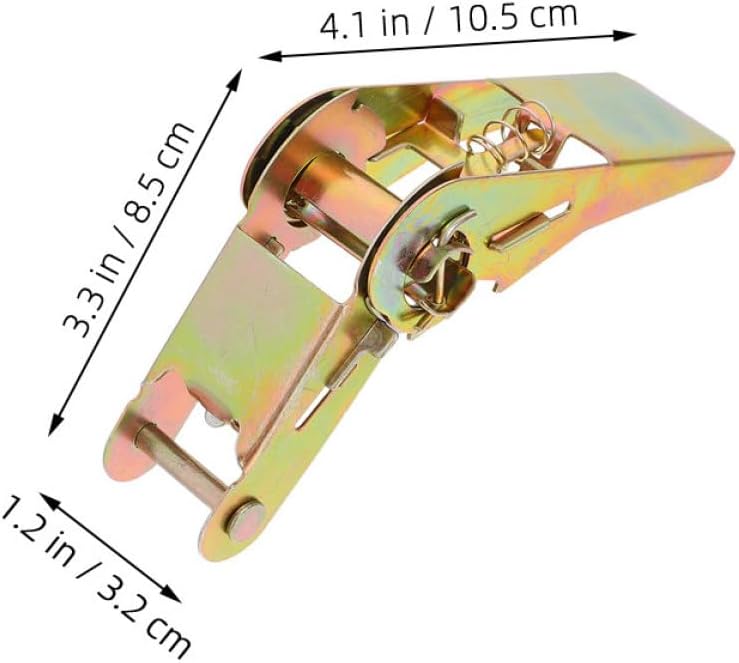 4pcs Heavy Duty Ratchet Strap Securing Buckle Metal Cargo Belt Ratchet Tie Down Strap Buckle Accessories for Universal Load Securing and Transport - Image 2