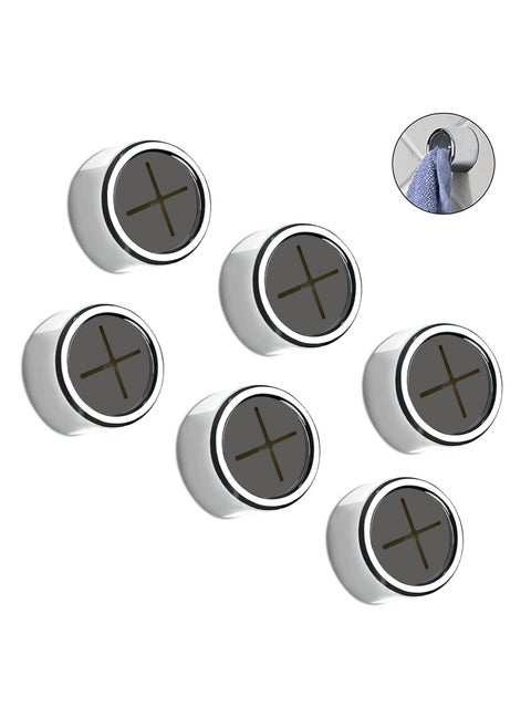 6 قطع نواقل ستائر المطبخ بشكل دائري بالغراء نواقل ستائر الطبقات على الجدار نواقل ستائر اليد للحمام والمطبخ