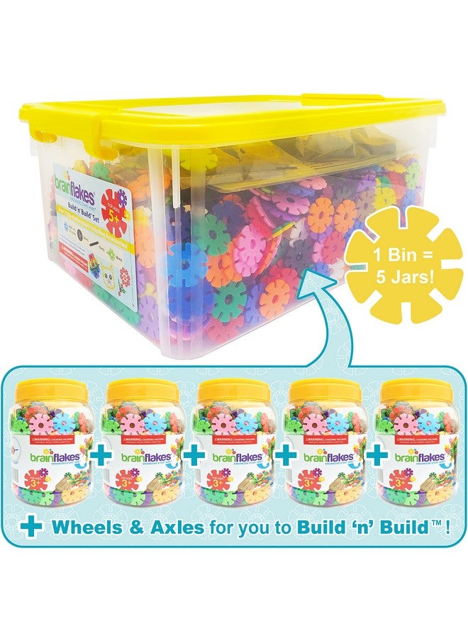 Brain Flakes Brain Flakes 2500 Piece Build 'n' Build Kit - A Creative and Educational Alternative to Building Blocks - Wheel Pieces and Special Parts Included - A Great Stem Toy for Both Boys and Girls  - Image 2