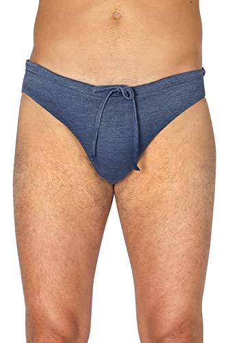 INTIMO Mens Comfy Soft Knit Bikini Brief, Denim Heather, Large - Image 4