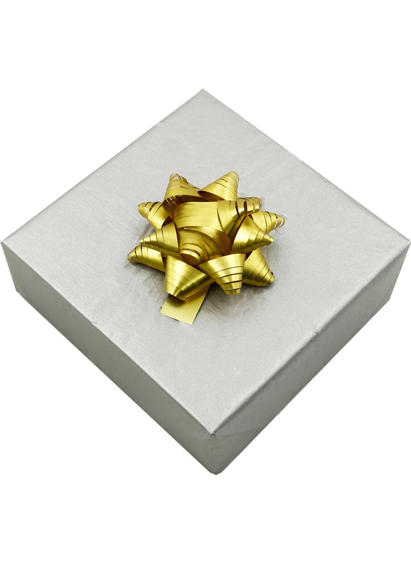 Repro Design - 8 cm Pole Star Gold Bow Ornament 5 Pieces - Image 1
