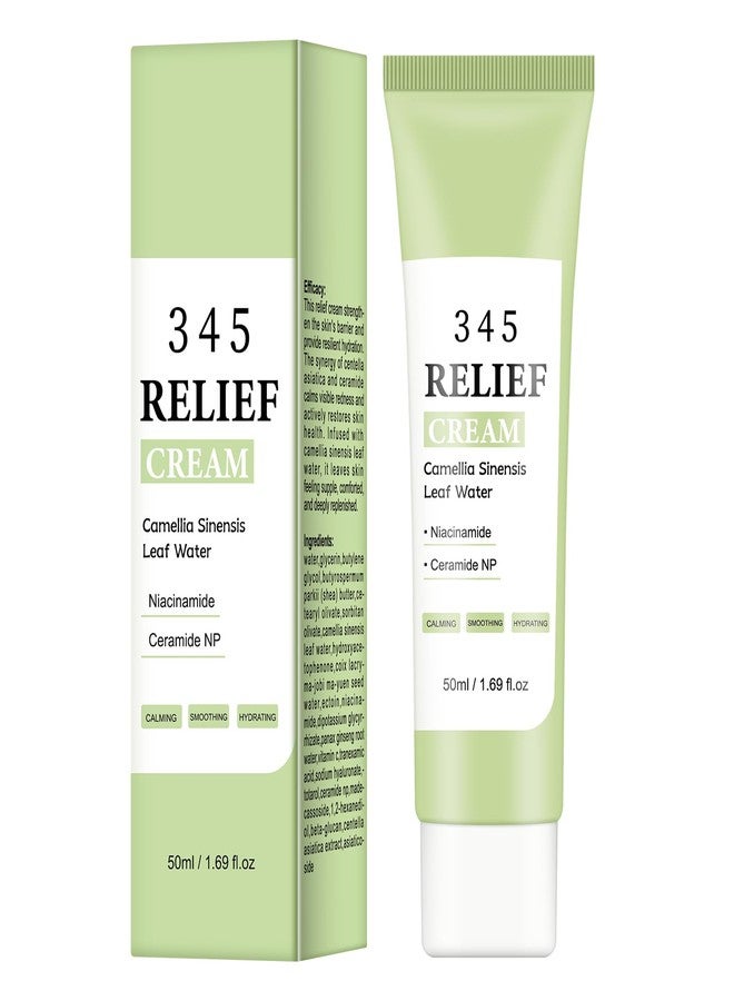 IREV 345 Relief Cream, Face Moisturizer For Soothing And Blemish Care With Vitamin C, Ceramidenp, Face Cream Skin Care For All Skin Types - Image 1