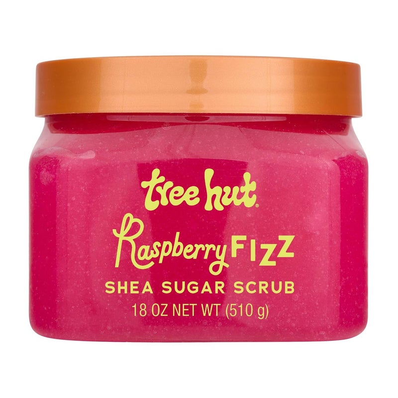Treehut Raspberry Fizz Shea Sugar Scrub, Exfoliating, Hydrating & Moisturizing Body Scrub with Shea Butter & Nourishing Essential Oils, Smooth & Soften Skin, 18 oz - Image 1