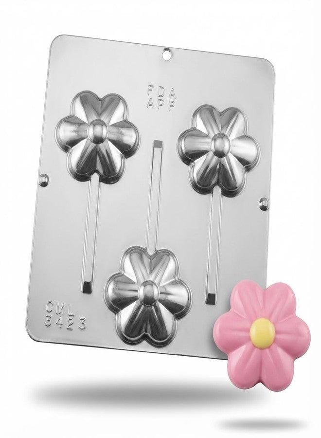 Lollipops Flower Lollipop Chocolate Candy Mold 3423, 3 Cavities, 3 Inch Diameter - Image 3