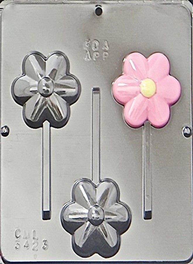 Lollipops Flower Lollipop Chocolate Candy Mold 3423, 3 Cavities, 3 Inch Diameter - Image 2