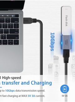 Duttek محول USB C أنثى إلى USB أنثى 3.1 Gen2، محول USB 3.1 A إلى USB Type C مزدوج الجوانب بسرعة 10 جيجابت في الثانية يدعم مزامنة البيانات والشحن لأجهزة الكمبيوتر المحمولة والكمبيوتر الشخصي وما إلى ذلك، عبوة واحدة  - Image 3