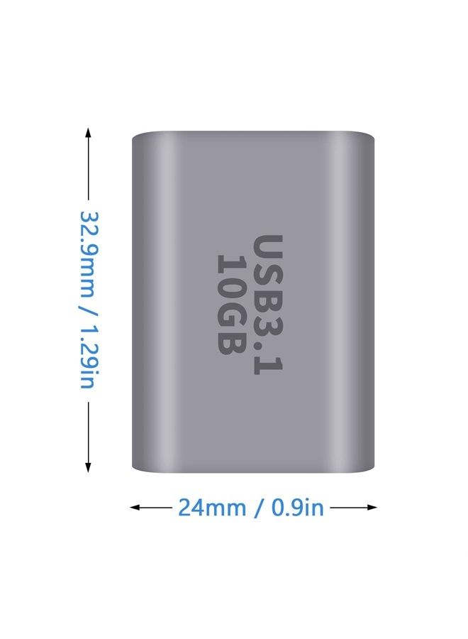 Adaptateur Duttek USB-C Mâle Vers USB 3.1 Femelle - 2 Pack - 10 Gbps, Charge 120W - Design Mécanique En Alliage Zinc