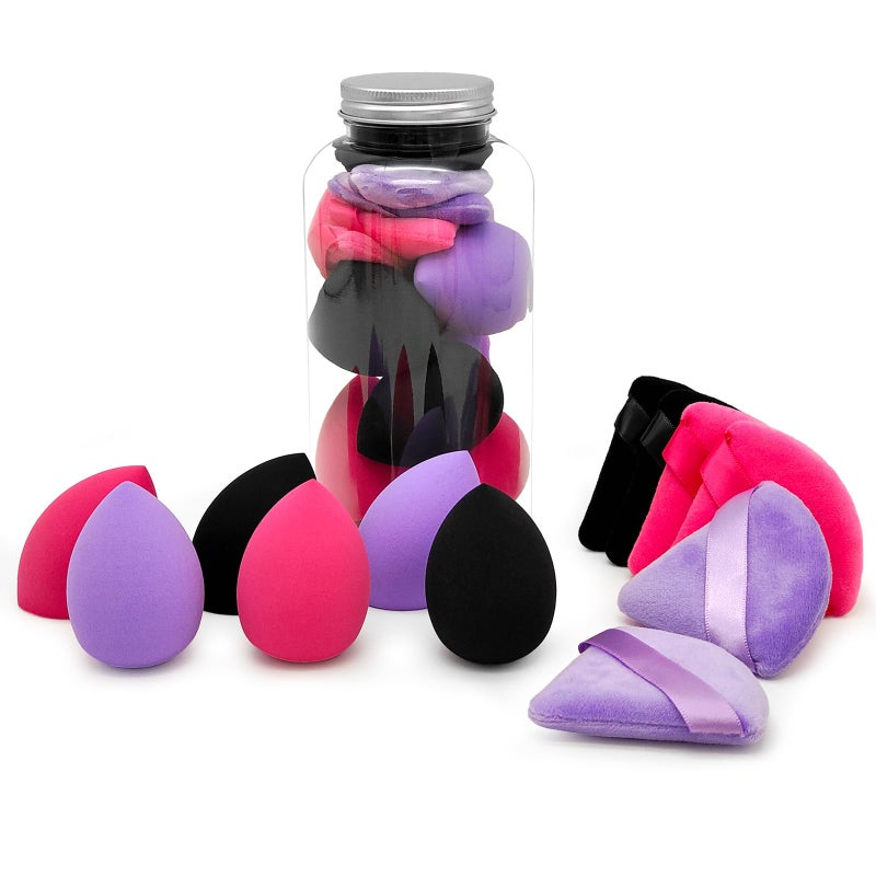 66 Professional Makeup Sponge Set276 inch Portable Soft Setting Face Puffs Latex FreeMulticolor Makeup Blending Sponge Cosmetic Applicator for Loose PowderLiquidFacial Makeup Tools