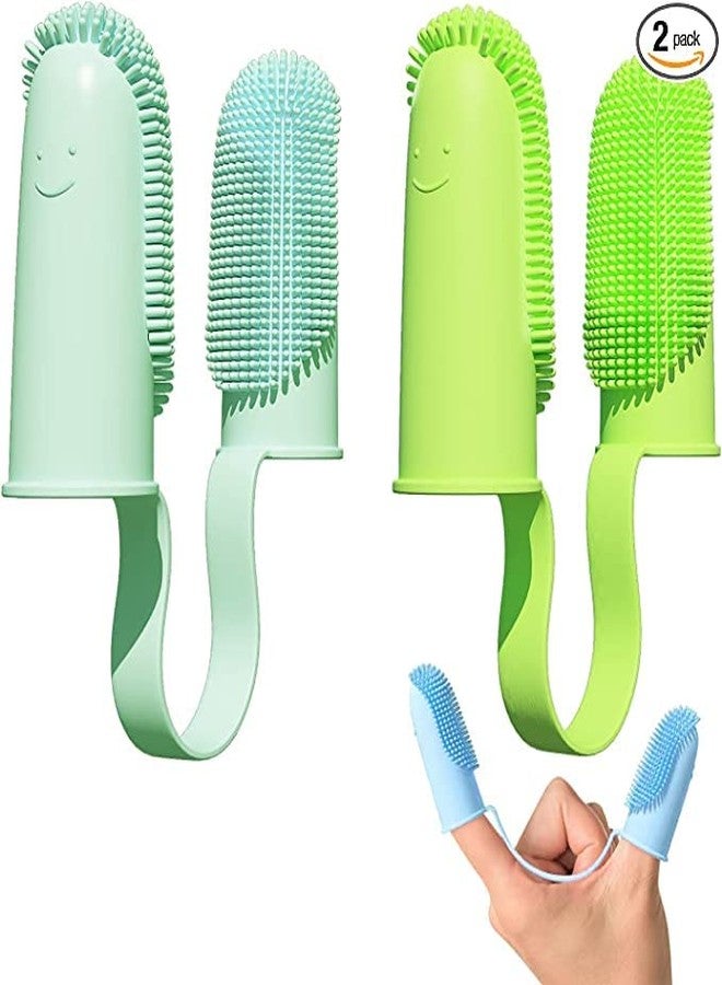 SHOPONIL Dog Toothbrush with 135-Surround Bristles Easy Teeth Cleaning and Double-Finger Toothbrush Dental Care Ideal for Puppies, Cats, and Small Pets (Multicolor) - Image 2