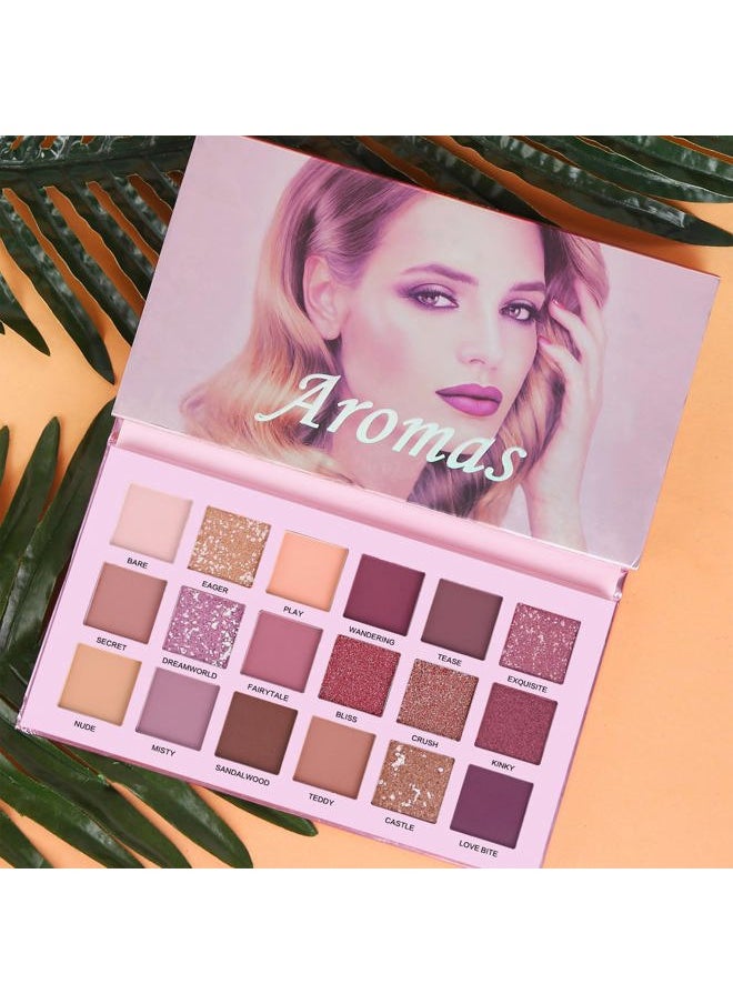 CHARMCODE Professional 18 Colors Aromas Nude Eyeshadow Palette Long Lasting Multi Reflective Shimmer Matte Glitter Pressed Pearls Eye Shadow Makeup Pallet Kit  - Image 2