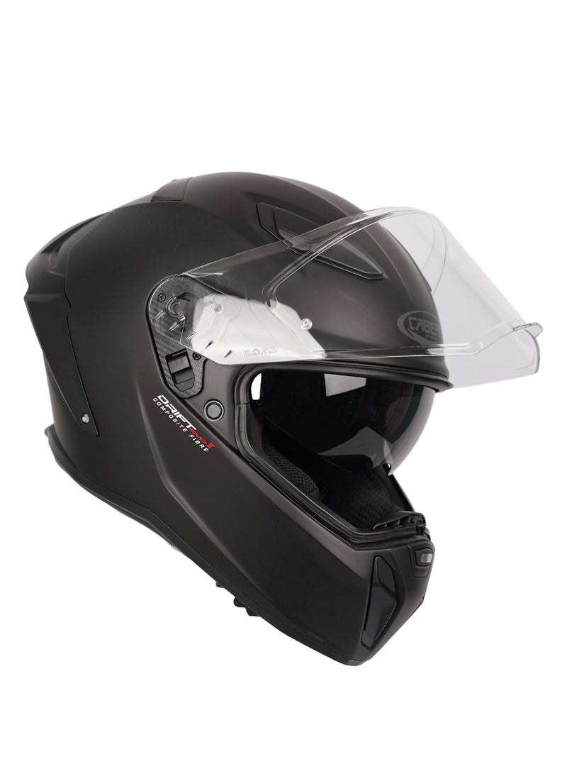 Caber Drift Evo II Premium Full Face Sports Helmet Matte Black - 870300 - Image 4