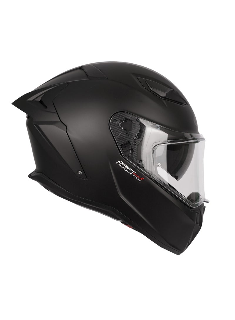 Caber Drift Evo II Premium Full Face Sports Helmet Matte Black - 870300 - Image 2