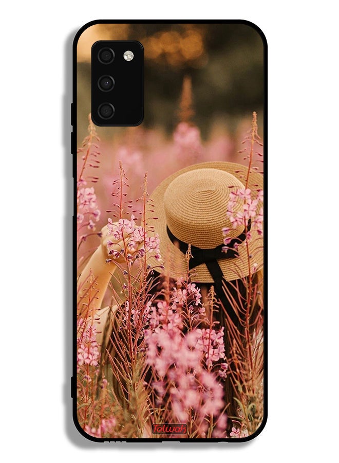 Tolwak Samsung Galaxy A02s Protective Case Cover Hat Girl In Flowers - Image 1