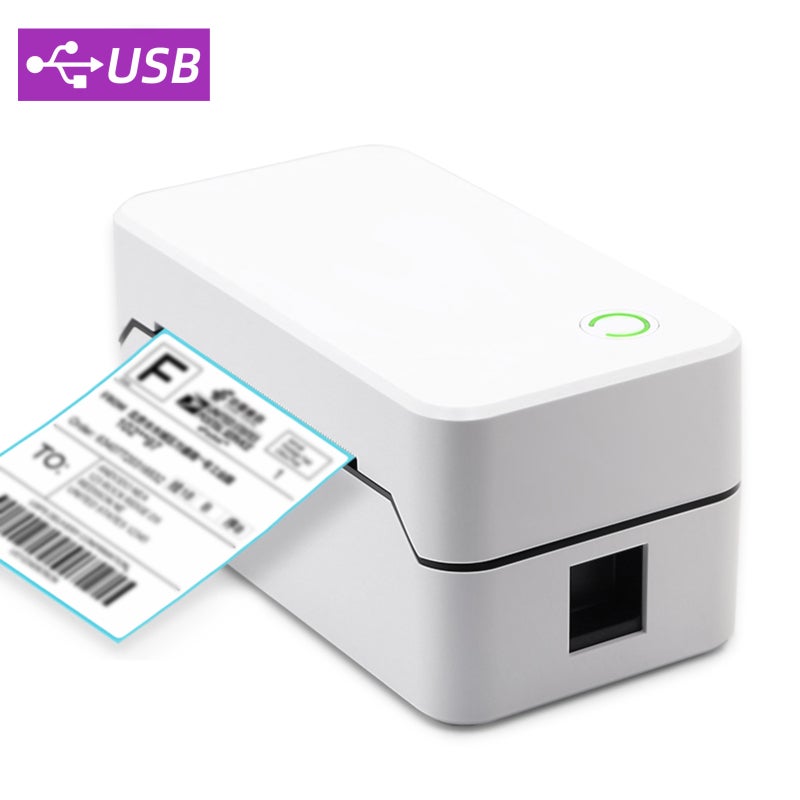 Thermal Label Printer 40-80mm Paper Width, 180mm/s High Speed Printing - All-in-One Compatibility, 203dpi Clear Resolution Shipping Label Printer for E-commerce, Warehouse, Retail Store, Office - Image 1