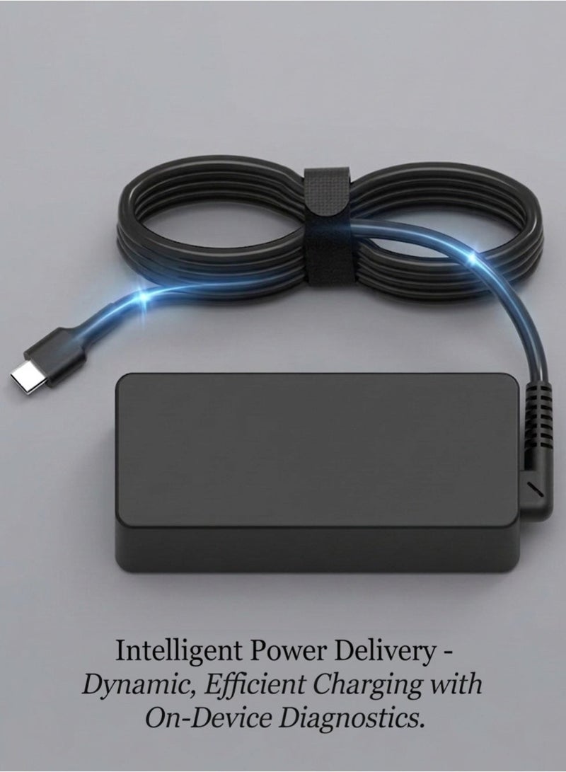 glassology 65W USB-C Laptop Adapter Compatible with Lenovo, Dell, Samsung, HP & Chromebooks, USB-C Laptops & XPS – Fast, Safe & Smart Charging (5–20V, 3.25A), Multi-Voltage Support, Over-Voltage Protection, Travel-Friendly Design - Image 4